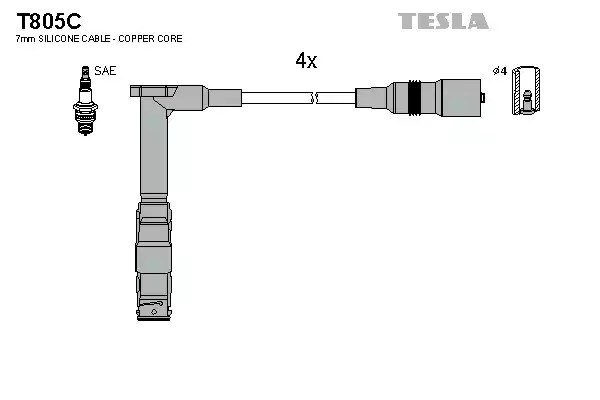 Комплект электропроводки TESLA T805C
