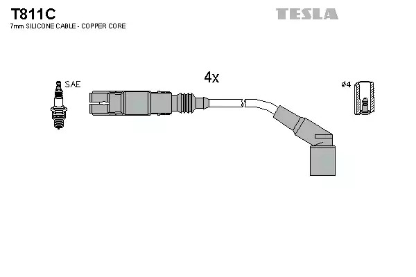 Комплект электропроводки TESLA T811C