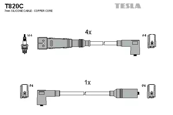 Комплект электропроводки TESLA T820C