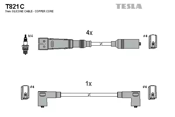 Комплект электропроводки TESLA T821C