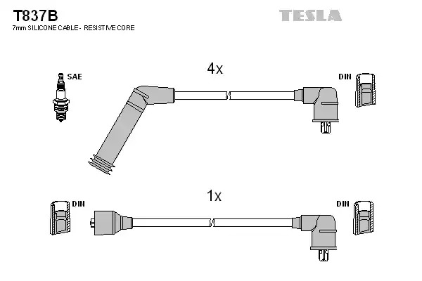 Комплект электропроводки TESLA T837B