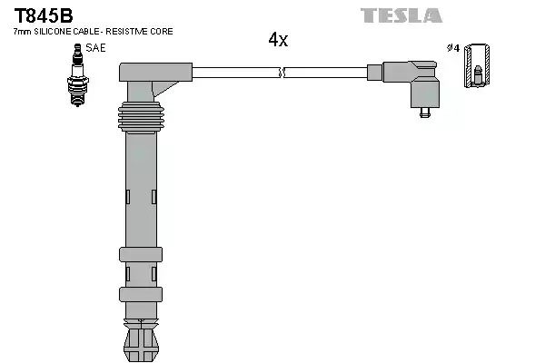 Комплект электропроводки TESLA T845B