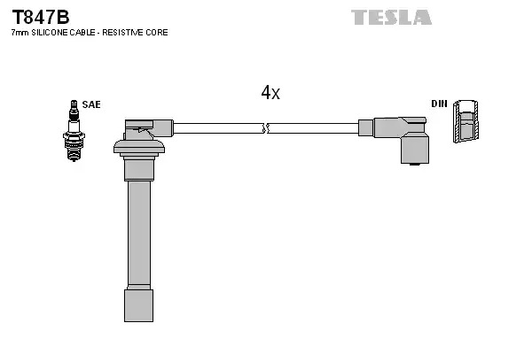 Комплект электропроводки TESLA T847B