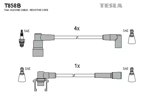 Комплект электропроводки TESLA T858B