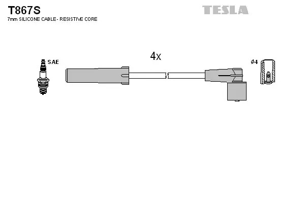 Комплект электропроводки TESLA T867S