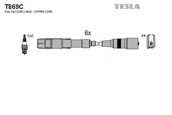 Комплект электропроводки TESLA T869C