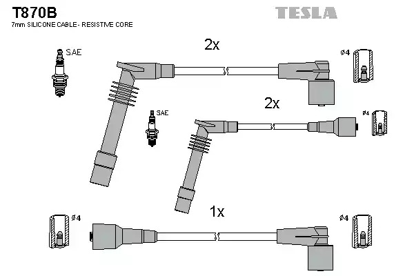 Комплект электропроводки TESLA T870B
