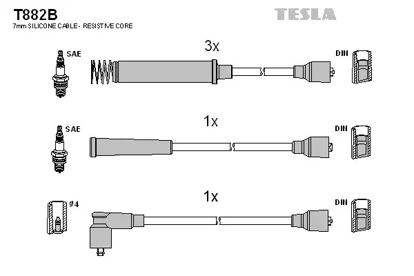 Комплект электропроводки TESLA T882B