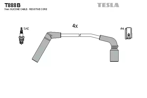 Комплект электропроводки TESLA T888B
