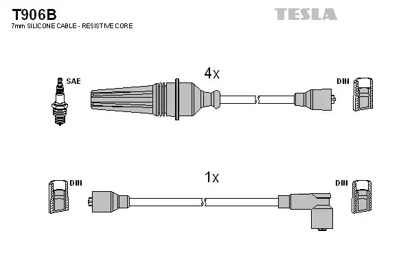 Комплект электропроводки TESLA T906B