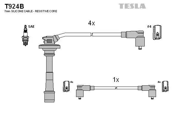 Комплект электропроводки TESLA T924B