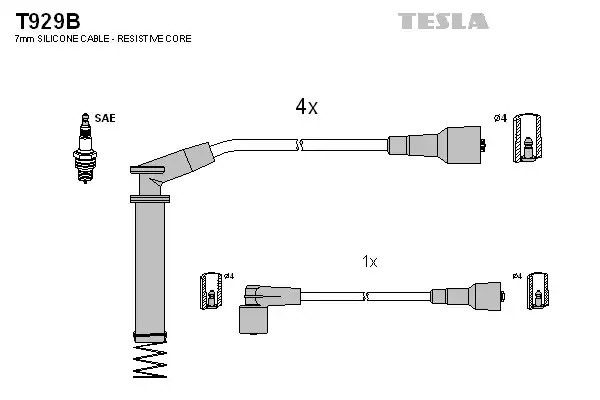 Комплект электропроводки TESLA T929B