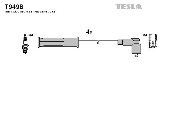 Комплект электропроводки TESLA T949B