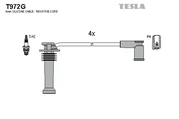 Комплект электропроводки TESLA T972G