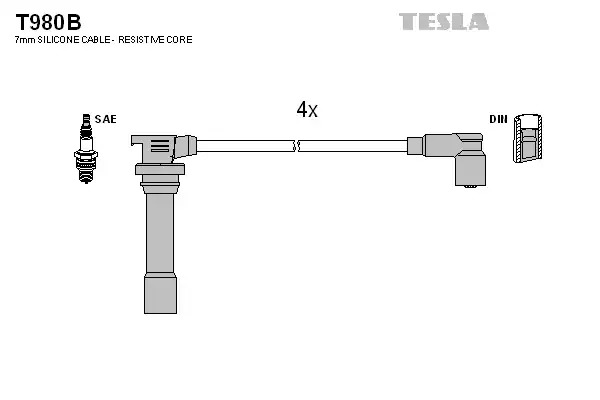Комплект электропроводки TESLA T980B