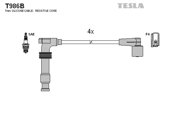 Комплект электропроводки TESLA T986B