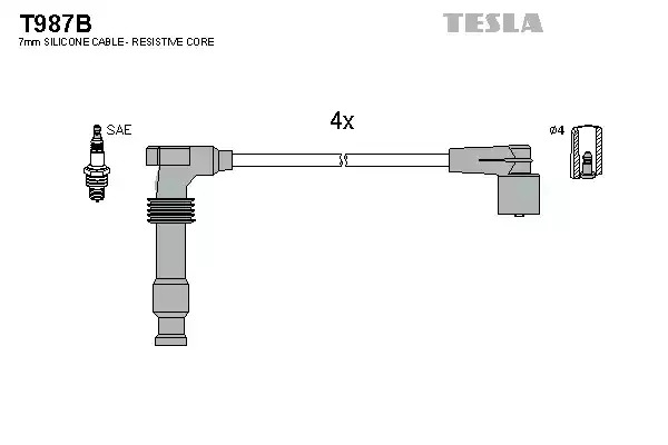 Комплект электропроводки TESLA T987B