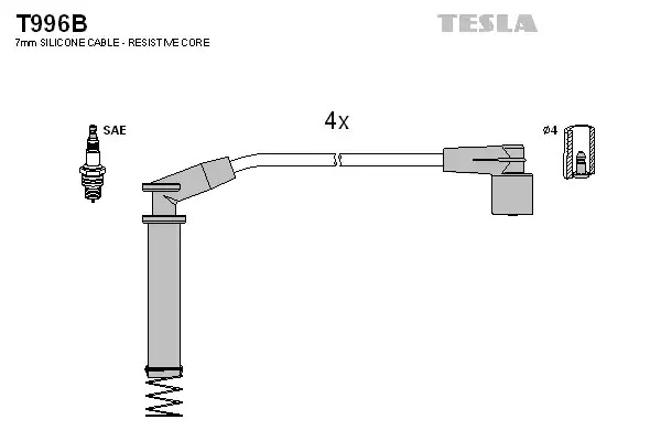 Комплект электропроводки TESLA T996B