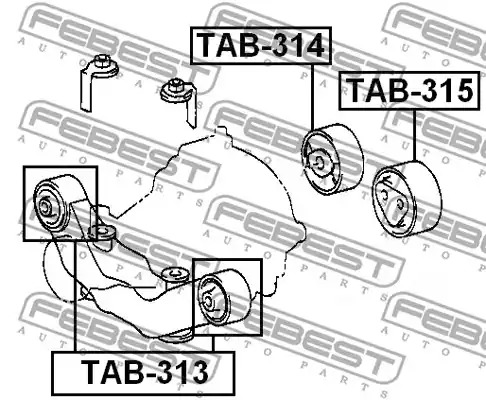 Подвеска FEBEST TAB-314