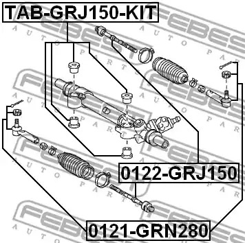 Подвеска FEBEST TAB-GRJ150-KIT