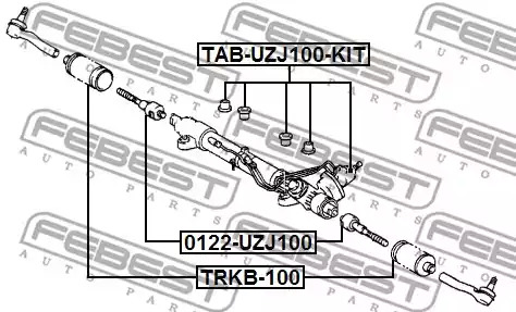 Подвеска FEBEST TAB-UZJ100-KIT