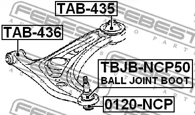 Ремкомплект FEBEST TBJB-NCP50