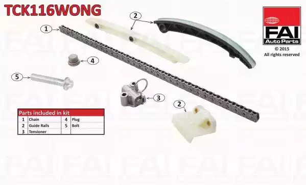 Комплект цепи привода распредвала FAI AutoParts TCK116WONG