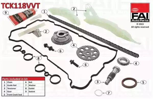 Комплект цепи привода распредвала FAI AutoParts TCK118VVT