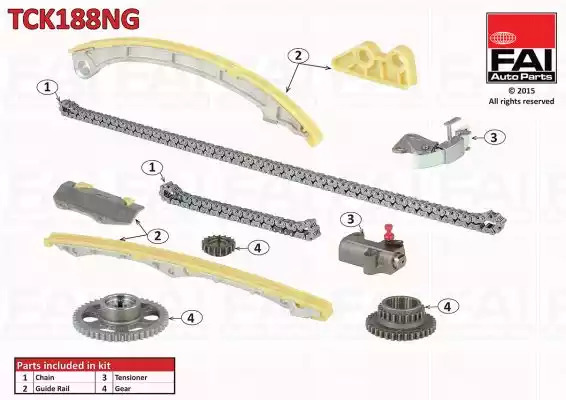 Комплект цепи привода распредвала FAI AutoParts TCK188NG