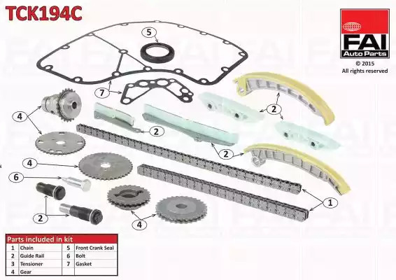 Комплект цепи привода распредвала FAI AutoParts TCK194C