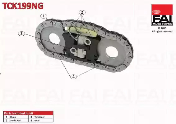 Комплект цепи привода распредвала FAI AutoParts TCK199NG