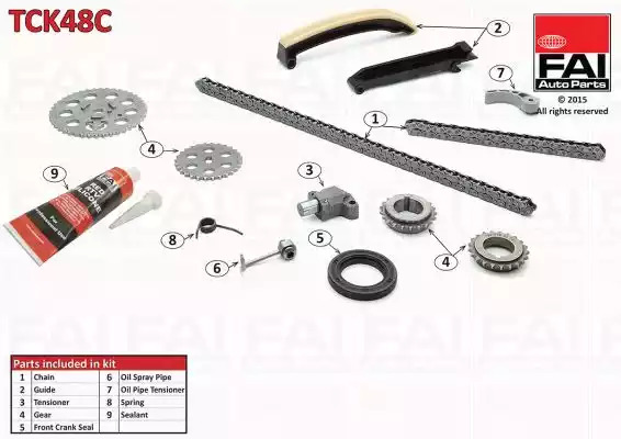 Комплект цепи привода распредвала FAI AutoParts TCK48C