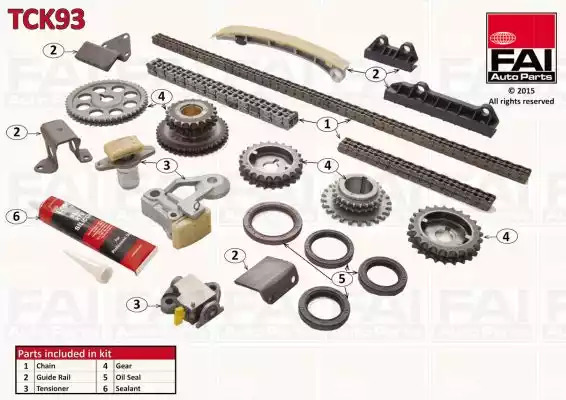 Комплект цепи привода распредвала FAI AutoParts TCK93