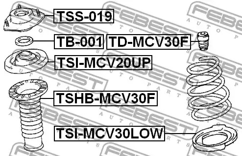 Амортизатор FEBEST TD-MCV30F