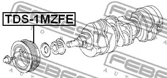 Ременный шкив FEBEST TDS-1MZFE