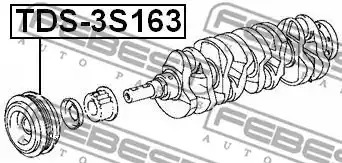 Ременный шкив FEBEST TDS-3S163