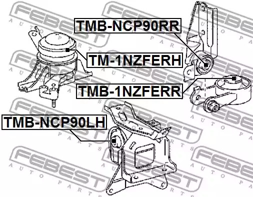 Подвеска FEBEST TM-1NZFERH