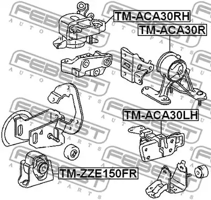 Подвеска FEBEST TM-ACA30RH