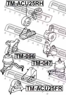 Подвеска FEBEST TM-ACU25FR