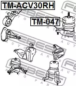 Подвеска FEBEST TM-ACV30RH