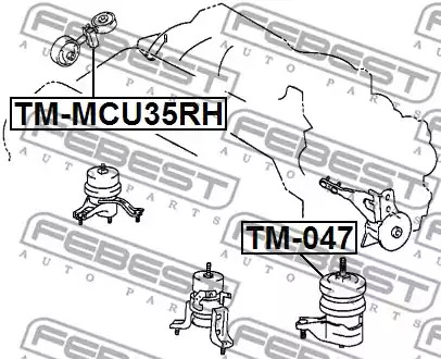 Подвеска FEBEST TM-MCU35RH