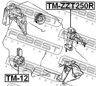 Подвеска FEBEST TM-ZZT250R