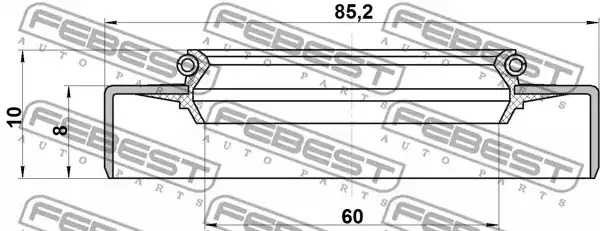 Уплотняющее кольцо FEBEST TOS-002