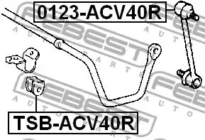 Подвеска FEBEST TSB-ACV40R