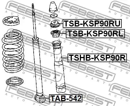 Дистанционная трубка FEBEST TSB-KSP90RU