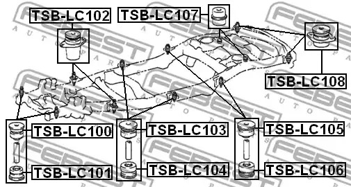 Подвеска FEBEST TSB-LC100