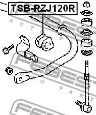 Подвеска FEBEST TSB-RZJ120R