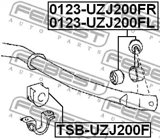 Подвеска FEBEST TSB-UZJ200F