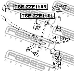 Подвеска FEBEST TSB-ZZE150R