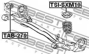 Тарелка пружины FEBEST TSI-SXM10